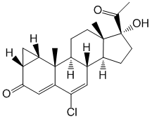 Структурная формула Ципротерон