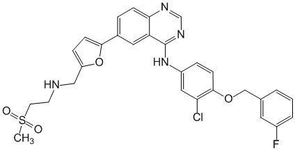 Структурная формула Лапатиниб
