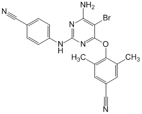 Структурная формула Этравирин