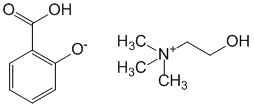 Структурная формула Холина салицилат