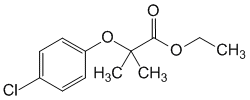 Структурная формула Клофибрат