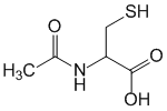 Структурная формула Ацетилцистеин