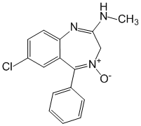 Структурная формула Хлордиазепоксид