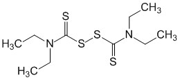 Структурная формула Дисульфирам