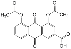 Структурная формула Диацереин