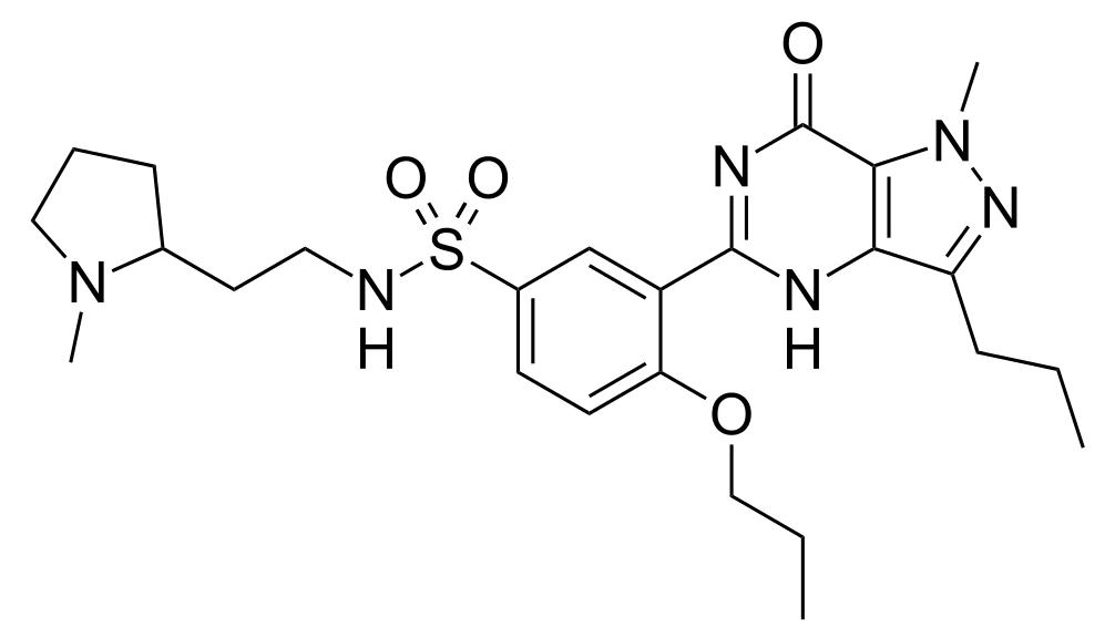 Структурная формула Уденафил