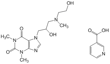 Структурная формула Ксантинола никотинат