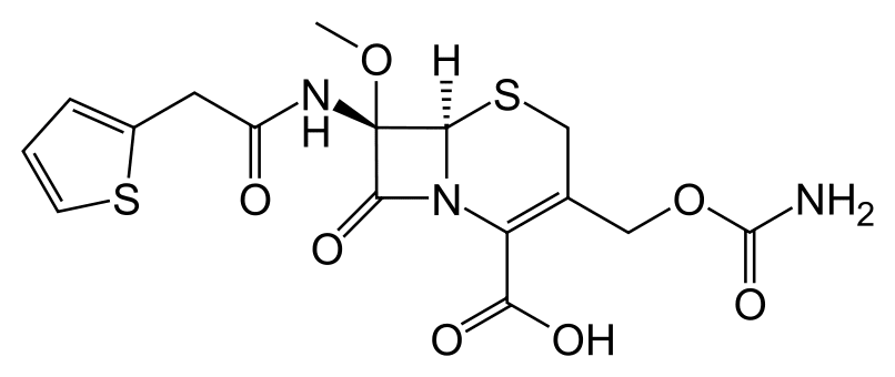 Структурная формула Цефокситин
