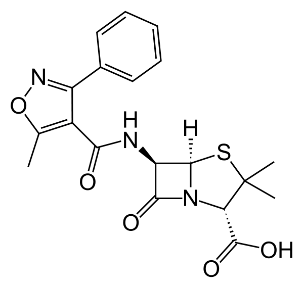 Структурная формула Оксациллин