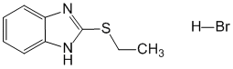 Структурная формула Этилтиобензимидазола гидробромид
