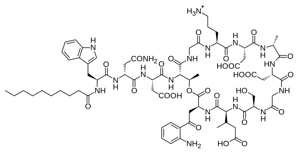 Структурная формула Даптомицин
