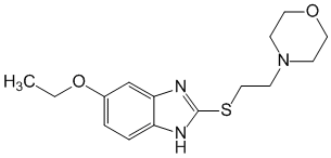 Структурная формула Морфолиноэтилтиоэтоксибензимидазол