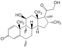 Структурная формула Дифлукортолон