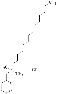 Структурная формула Миристалкония хлорид