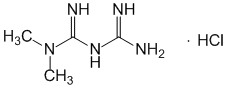 Структурная формула Метформина гидрохлорид