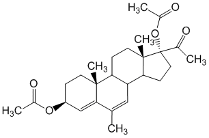 Структурная формула Ацетомепрегенол