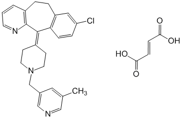 Структурная формула Рупатадина фумарат