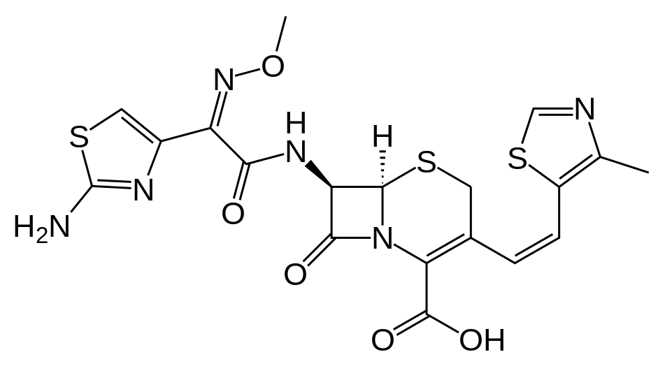 Структурная формула Цефдиторен