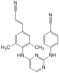 Структурная формула Рилпивирин