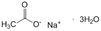 Структурная формула Натрия ацетата тригидрат