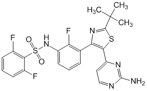 Структурная формула Дабрафениб