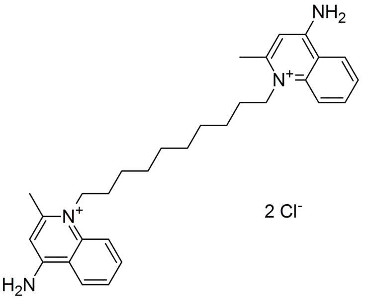 Структурная формула Деквалиния хлорид