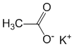 Структурная формула Калия ацетат