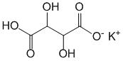 Структурная формула Калия гидротартрат