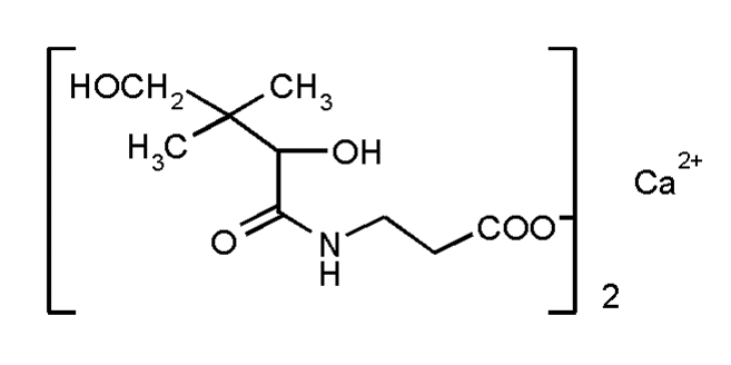 Структурная формула Кальция пантотенат