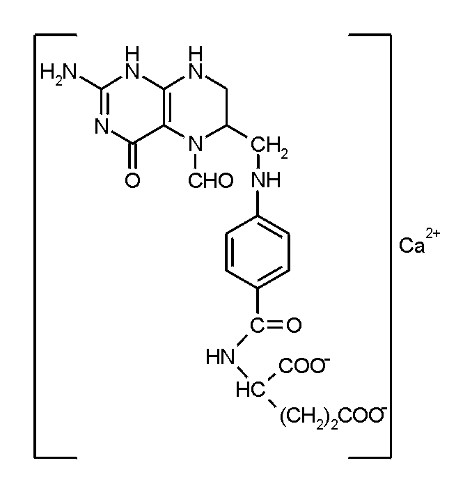 Структурная формула Кальция фолинат