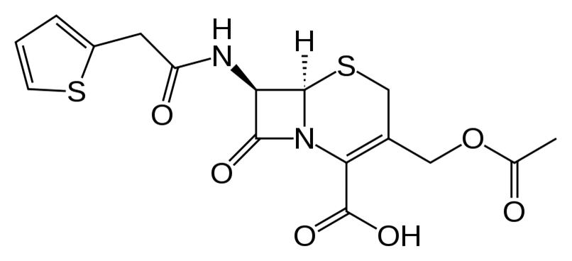 Структурная формула Цефалотин