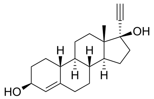 Структурная формула Этинодиол