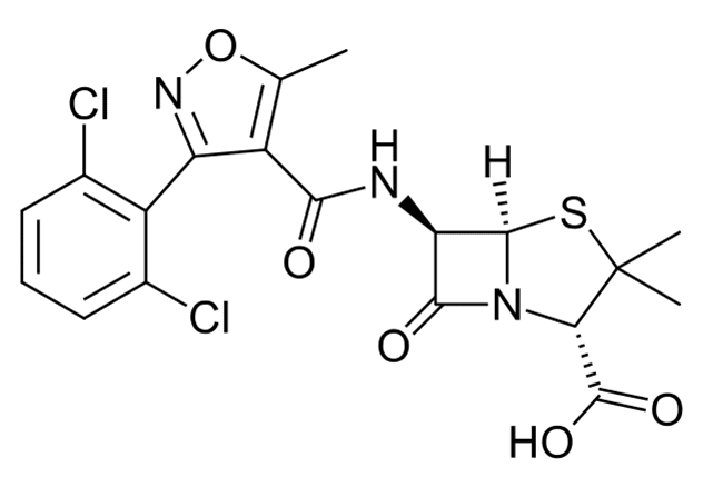 Структурная формула Диклоксациллин