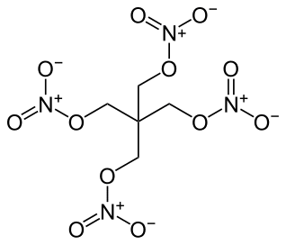 Структурная формула Пентаэритритила тетранитрат