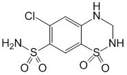 Структурная формула Гидрохлоротиазид