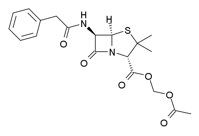 Структурная формула Пенамециллин