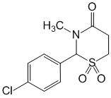 Структурная формула Хлормезанон
