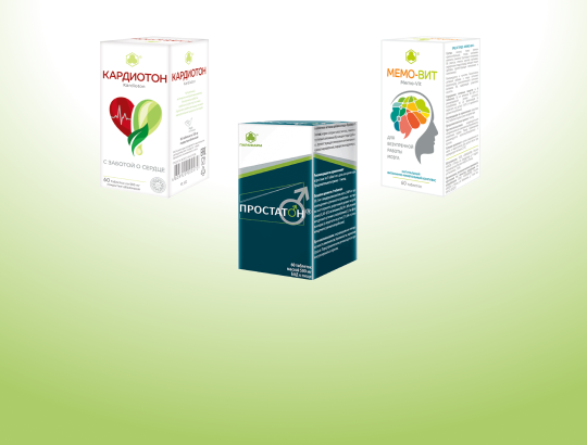 КАРДИОТОН<sup>®</sup>, МЕМО-ВИТ<sup>®</sup>, ПРОСТАТОН<sup>®</sup>
