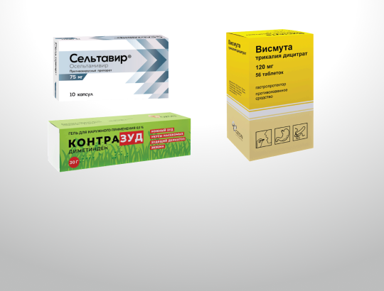 Сельтавир<sup>®</sup>, Контразуд, Висмута трикалия дицитрат