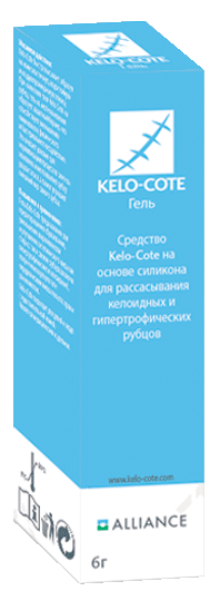 Средство Kelo-Cote на основе силикона для рассасывания келоидных и гипертрофических рубцов: уп. 6 г