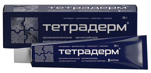Тетрадерм®: туб. алюм. 30 г - пач. картон.