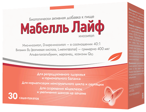 Мабелль Лайф инозитол: №30 - саше-пак. 4 г (30)  - пач. картон.