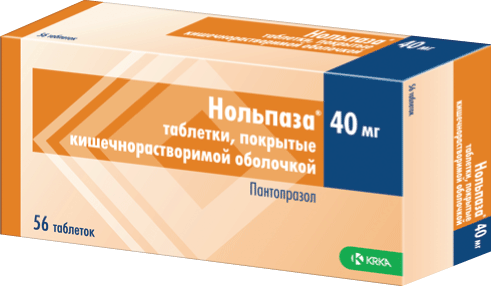 Нольпаза®: табл. п.о. кишечнораствор. 40 мг, №56 - 14 шт. - бл. (4)  - пач. картон. 