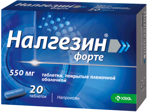 Налгезин® форте: табл. п.п.о. 550 мг, №20 - 10 шт. - бл. (2)  - пач. картон. 