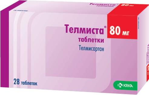 Телмиста®: табл. 80 мг, №28 - 7 шт. - бл. (4)  - пач. картон. 