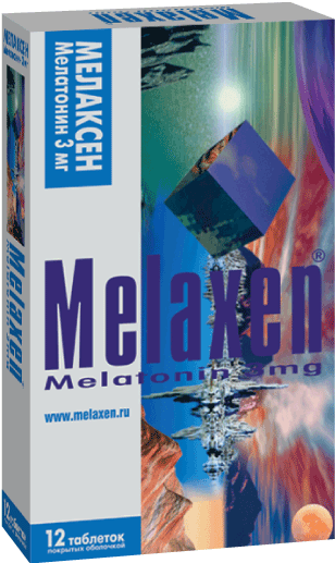 Мелаксен®: табл. п.о. 3 мг, №12 - 12 шт. - бл. - пач. картон. 