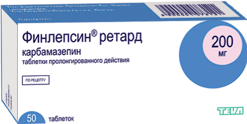 Финлепсин® ретард: табл. пролонг. 200 мг, №50 - 10 шт. - бл. (5)  - пач. картон. 