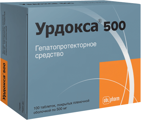 Урдокса® 500: табл. п.п.о. 500 мг, №100 - 20 шт. - уп. контурн. яч. (5)  - пач. картон. 