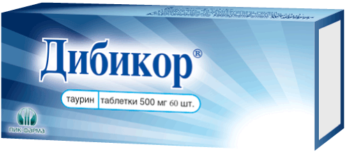 Дибикор®: табл. 500 мг, №60 - 10 шт. - уп. контурн. яч. (6)  - пач. картон. 
