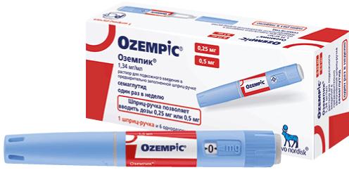 Оземпик — инструкция по применению, дозы, побочные действия, описание  препарата: раствор для подкожного введения, 0.25/0.5 мг/доза